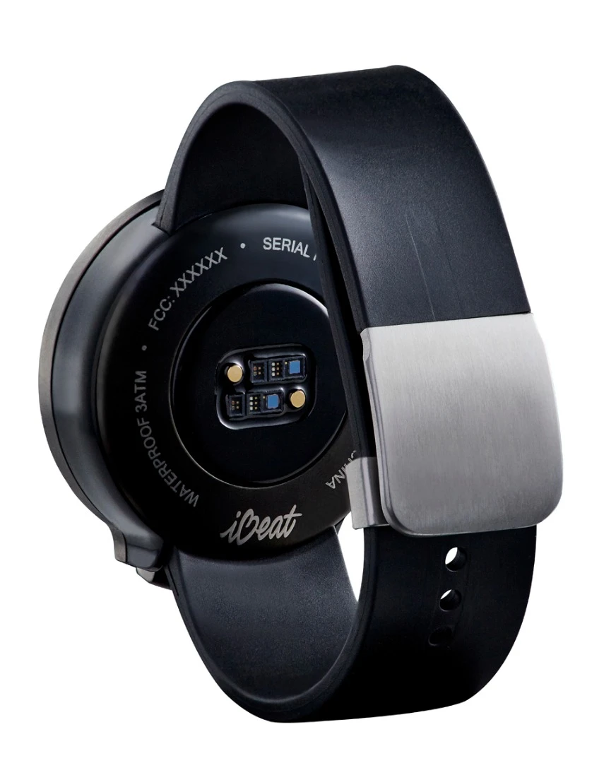 The iBeat is equipped with optical sensors that monitor heart rate, circulation and blood oxygen levels at four locations
