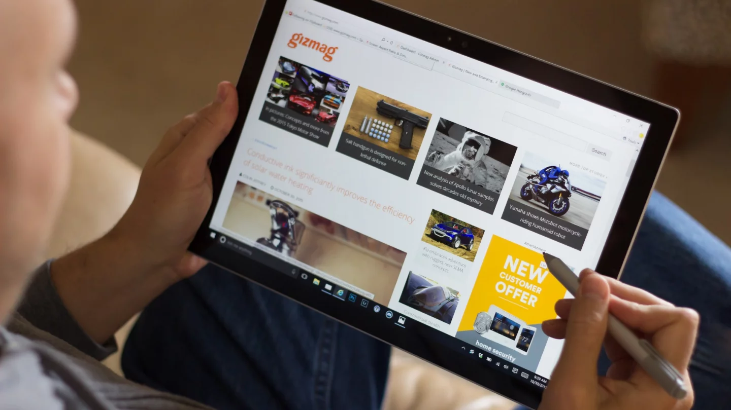 The sharper screen makes visible pixels in tablet mode a thing of the past