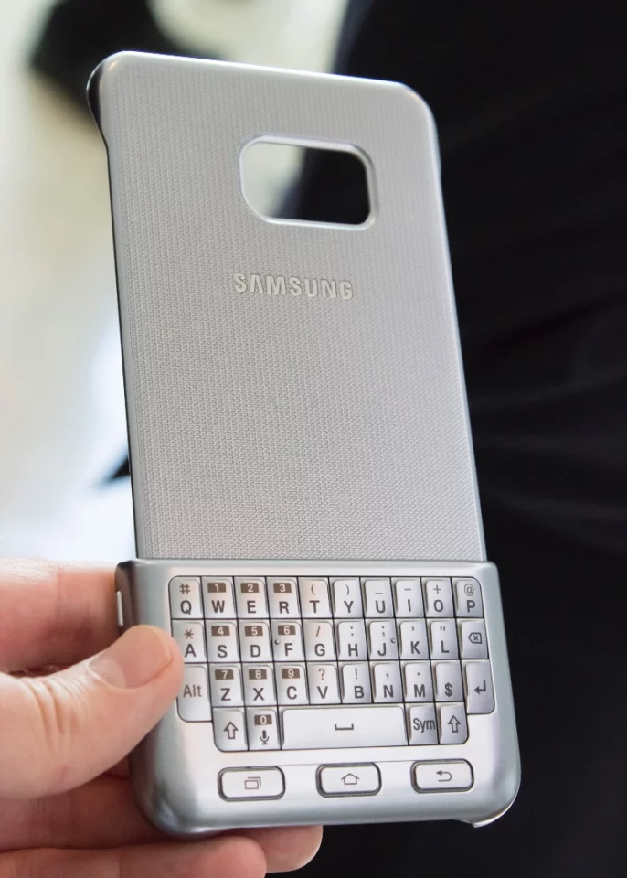 When you aren't using it, just slide the keyboard onto the back of the phone (case)