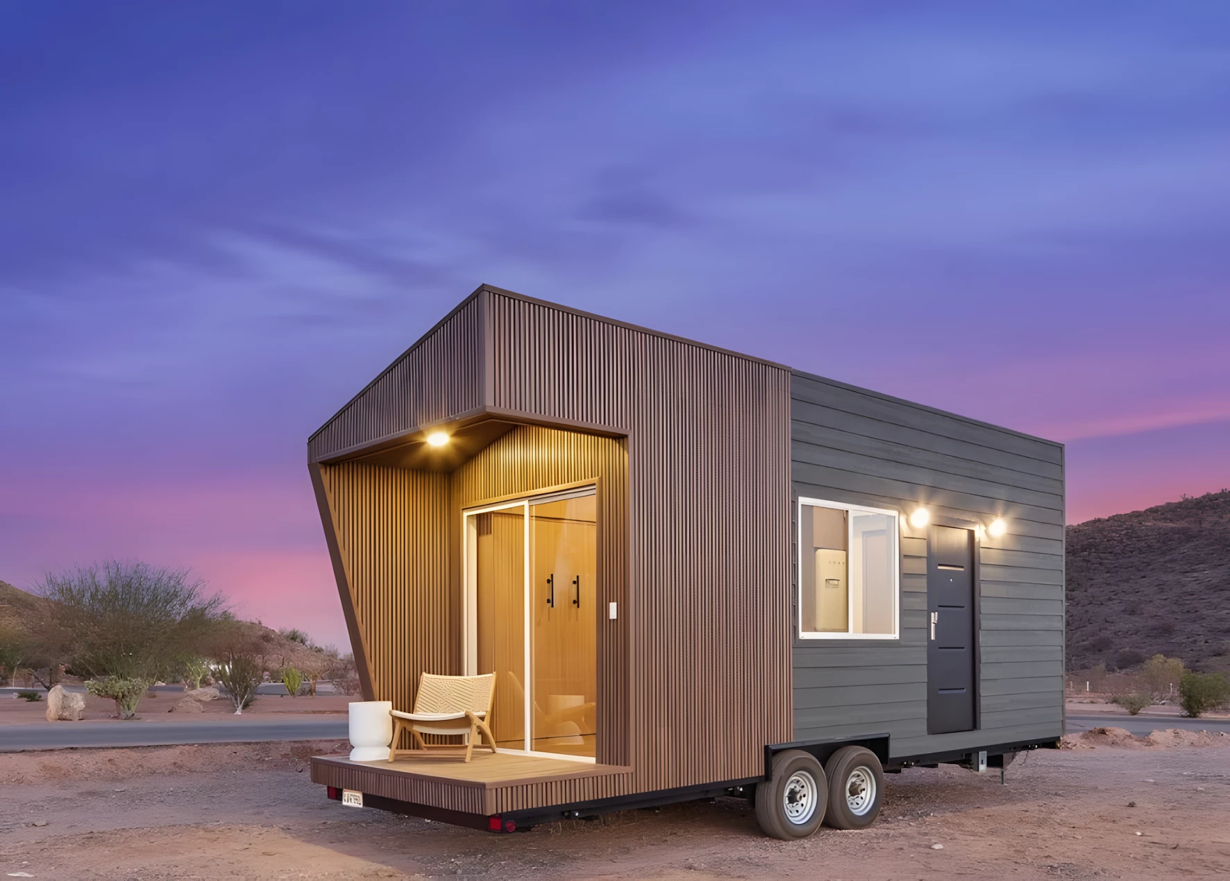 The Vettel Haus has a length of just 26 ft (7.9 m), but is a surprisingly capable tiny house for two