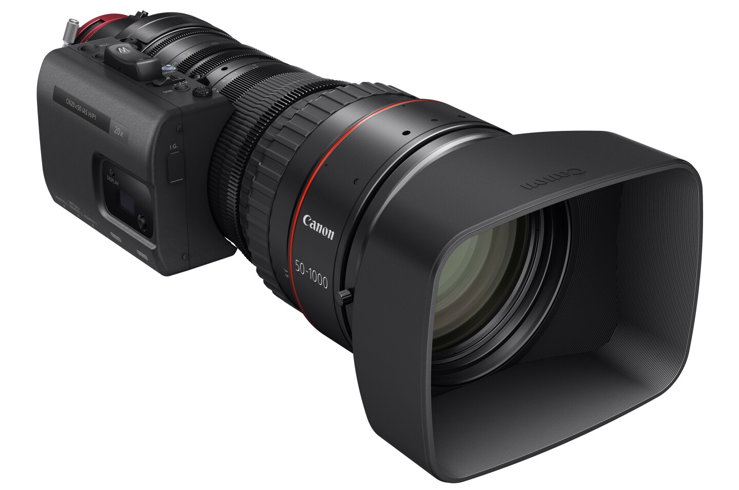A removable servo drive unit means the Canon CN20x50 can be used in either broadcast or cinema-style production