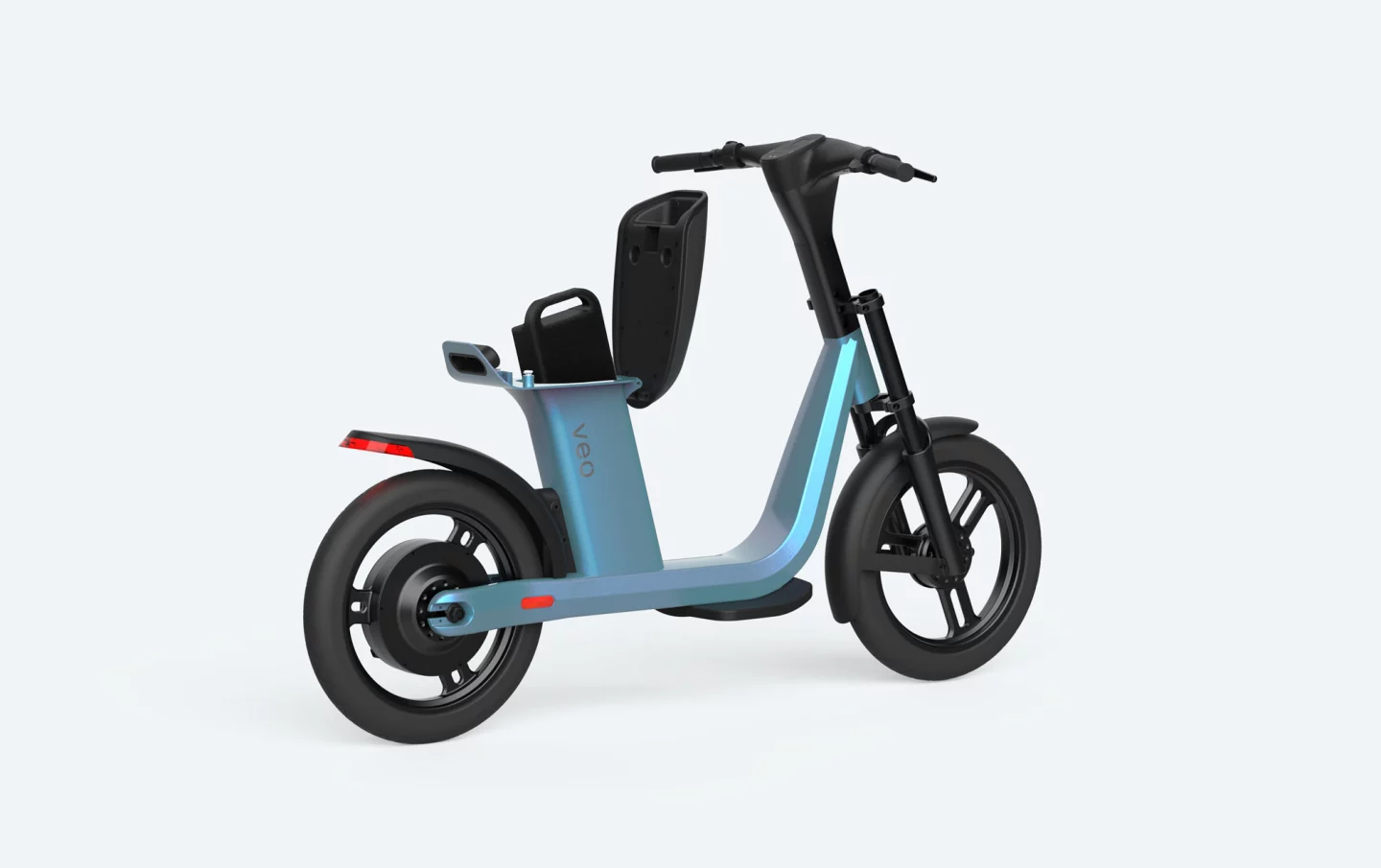 The top speed is reported to be just 17 mph, while per-charge range from the removable battery is around 45 miles