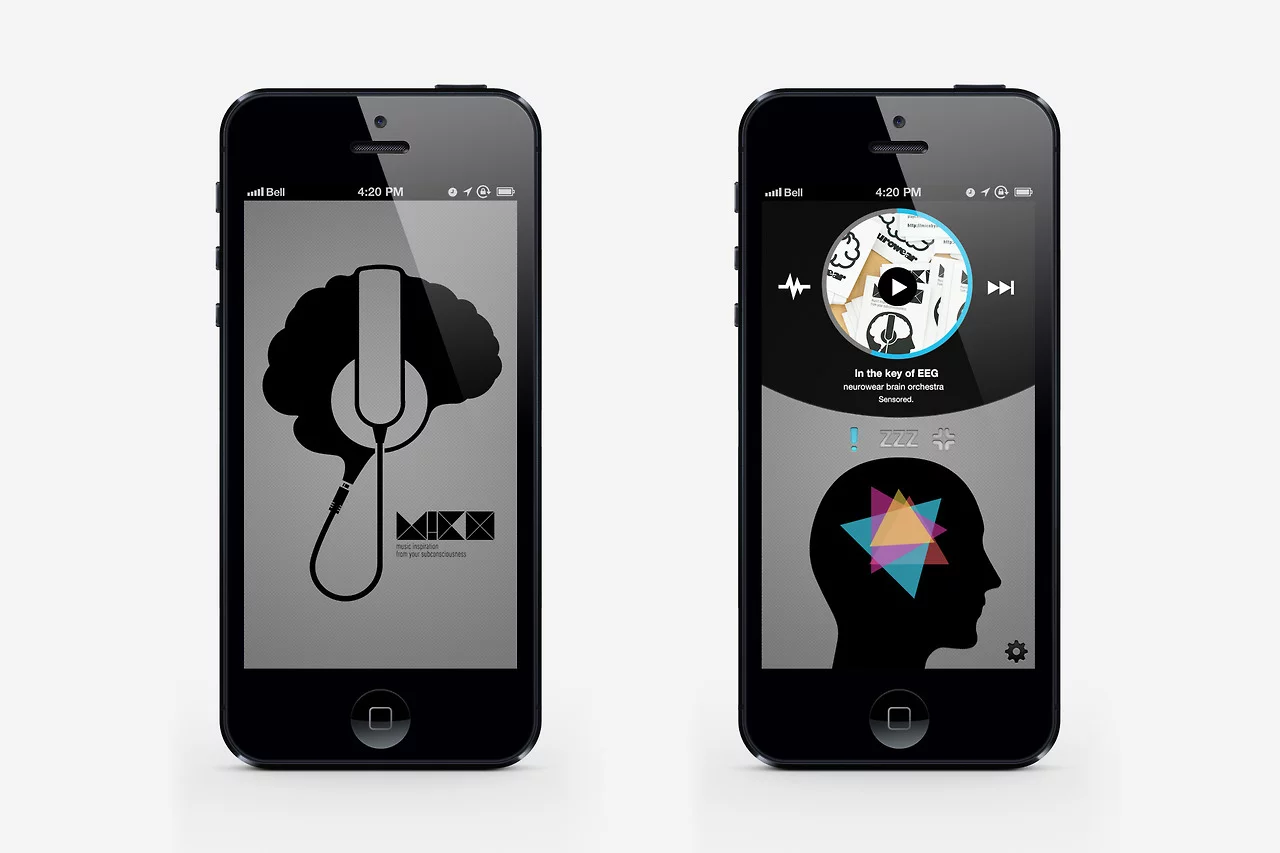 When connected to a smart device running an accompanying app, the headphones will play a song chosen from Neurowear's database that matches the detected state of mind