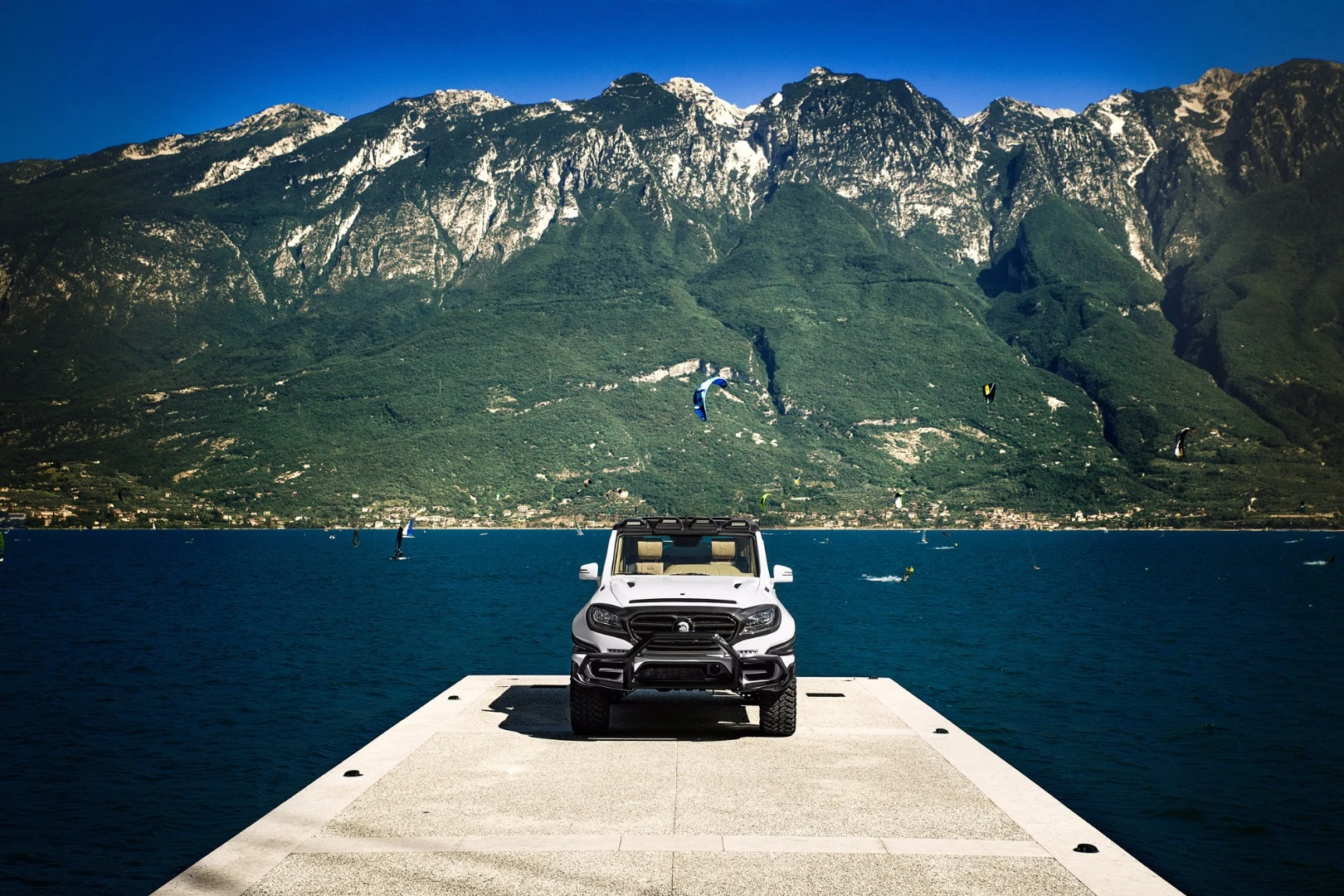 The integrated roof lighting and bull bar give the X-Raid a bit of sporty, off-road ruggedness