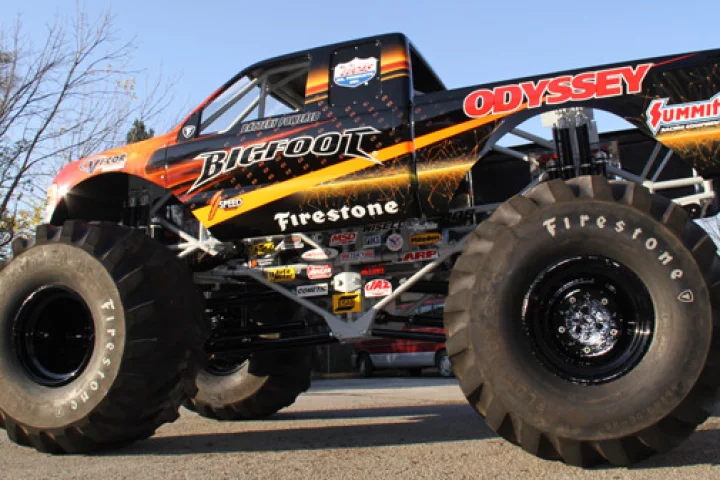 BIGFOOT goes electric with a 350 hp motor powered by 30 car batteries