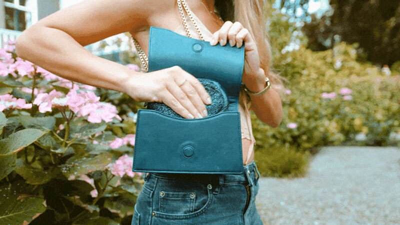 Aftersocks are compact enough to fit in a purse or pocket