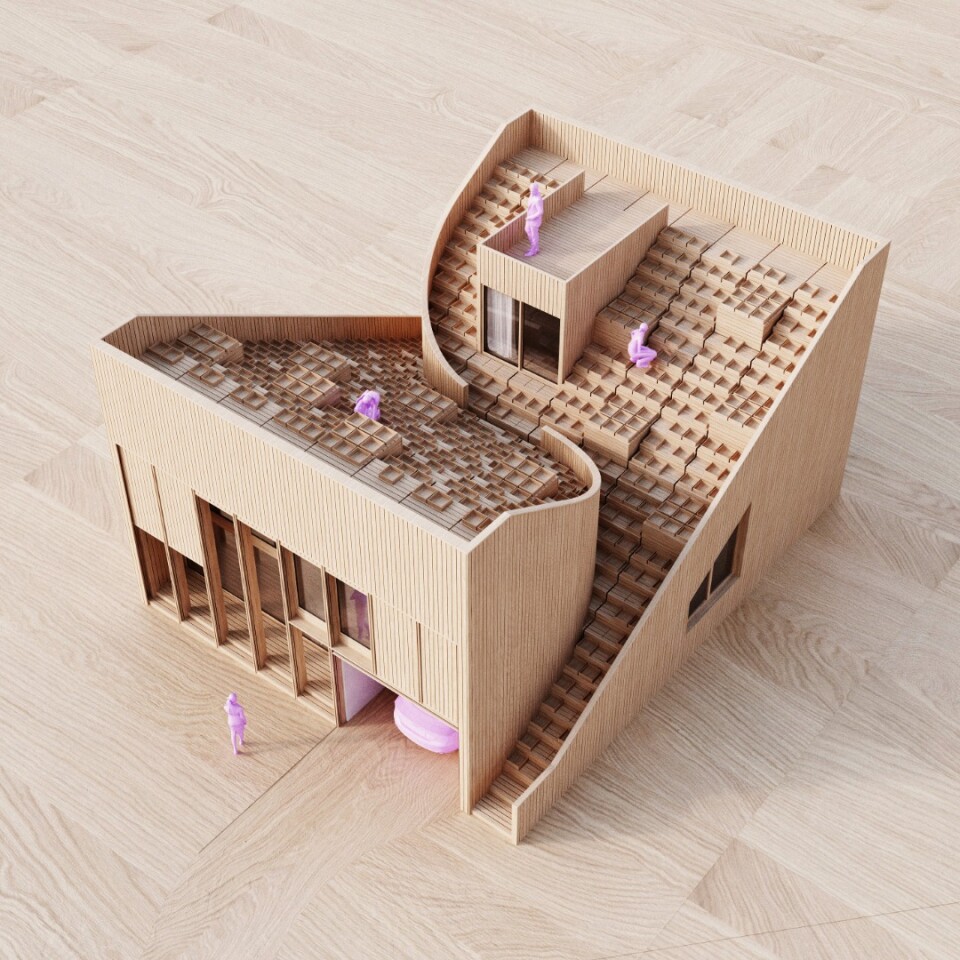 Yin & Yang house features an elaborate rooftop garden