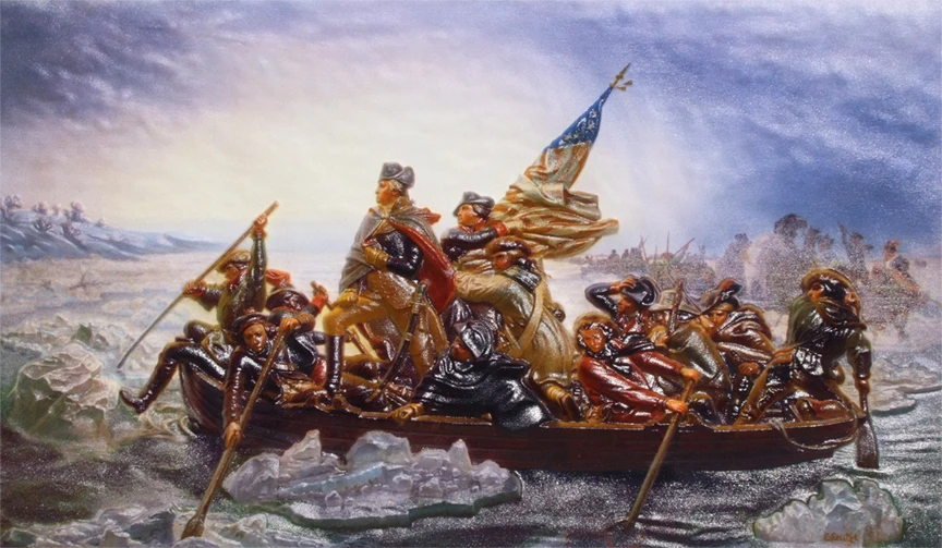 George Washington Crossing The Delaware as a 3D Tactile Fine Art Print