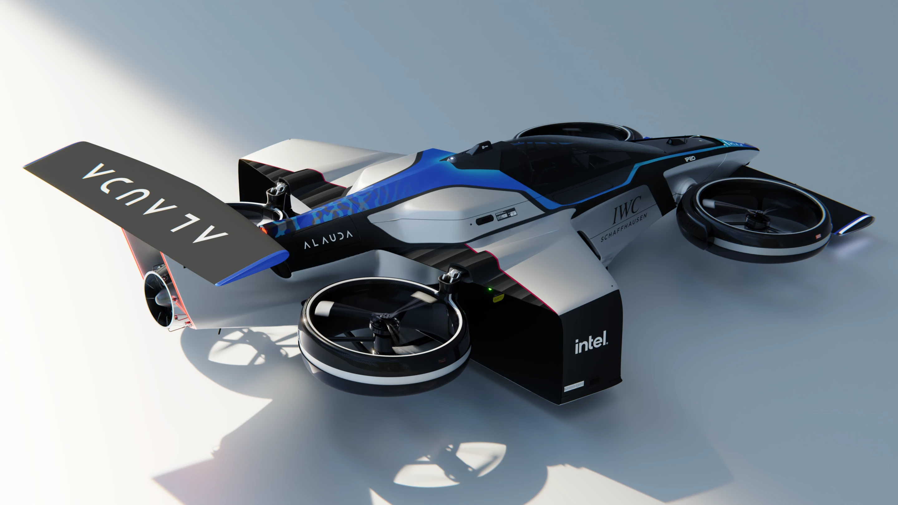 The Airspeeder Mk4 racing eVTOL features a 1'kW hydrogen-fueled turbogenerator to power the batteries and motors