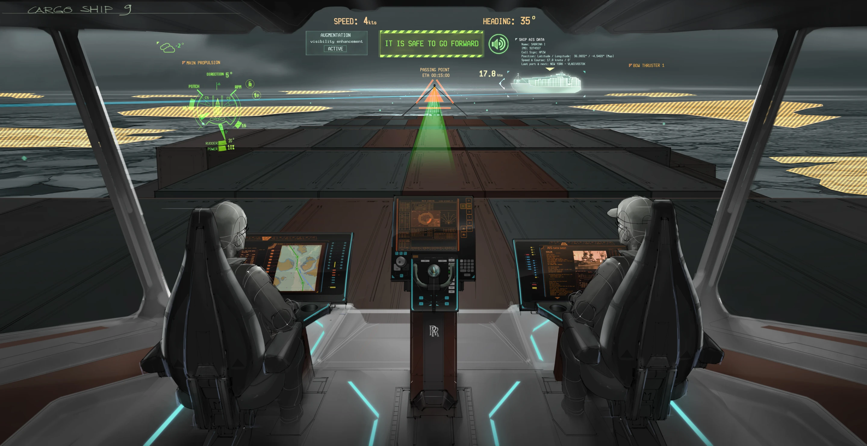 Rolls-Royce oX provides collision warnings and data