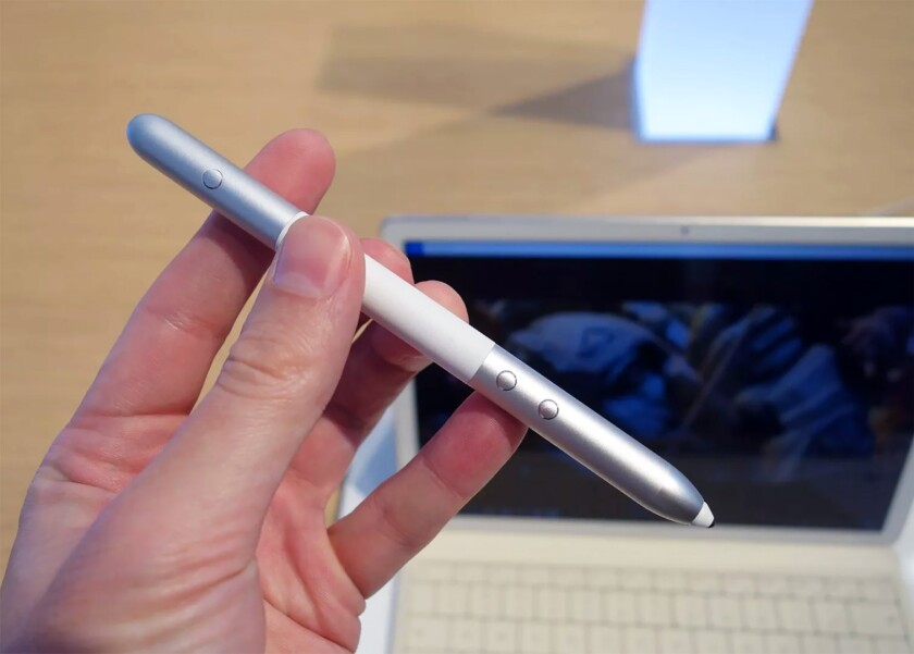 The MatePen stylus also includes a laser pointer, should you need it
