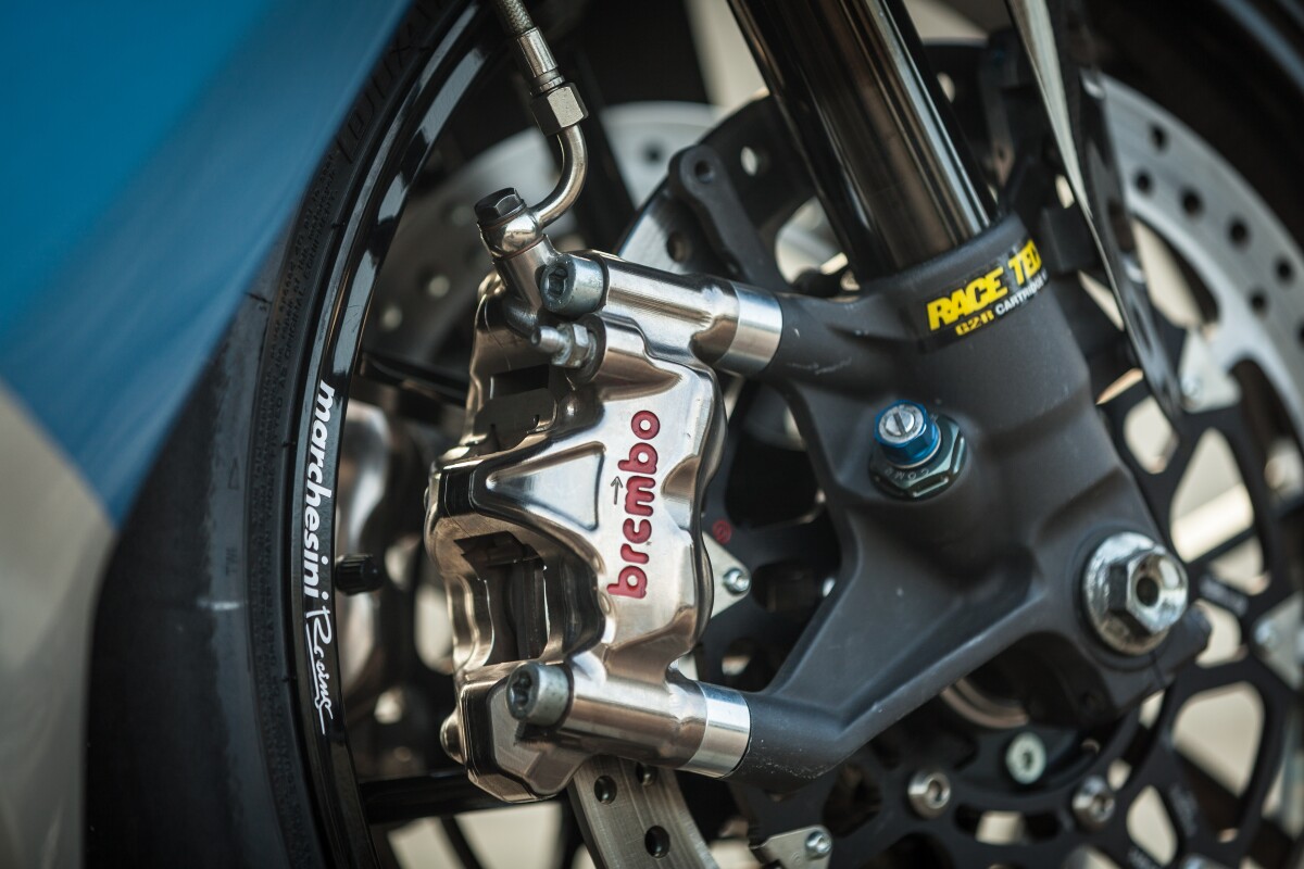 Lightning LS-218: Brembo brakes, Race Tech suspension (Photo: Loz Blain/Gizmag.com)