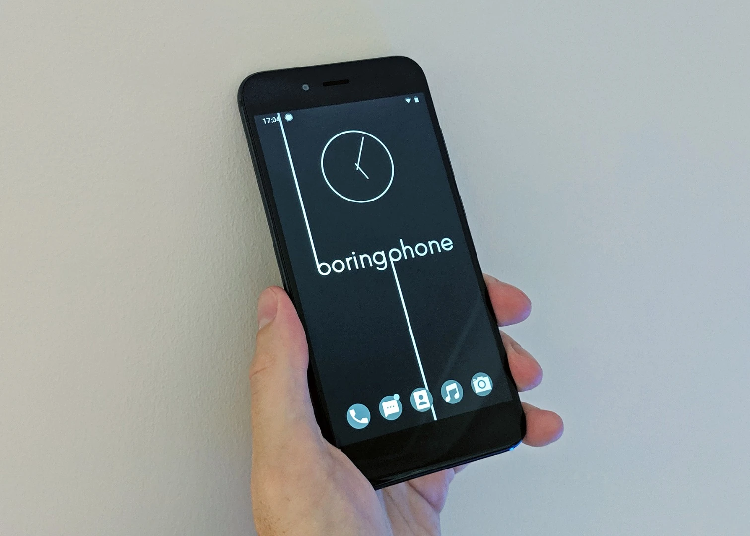 The BoringPhone is a little boring to use... which is sort of the point