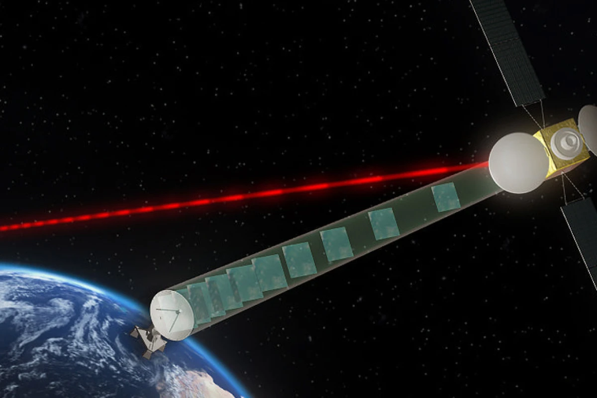 Lasers at the ready: An artist's impression of the EDRS, aka the SpaceDataHighway