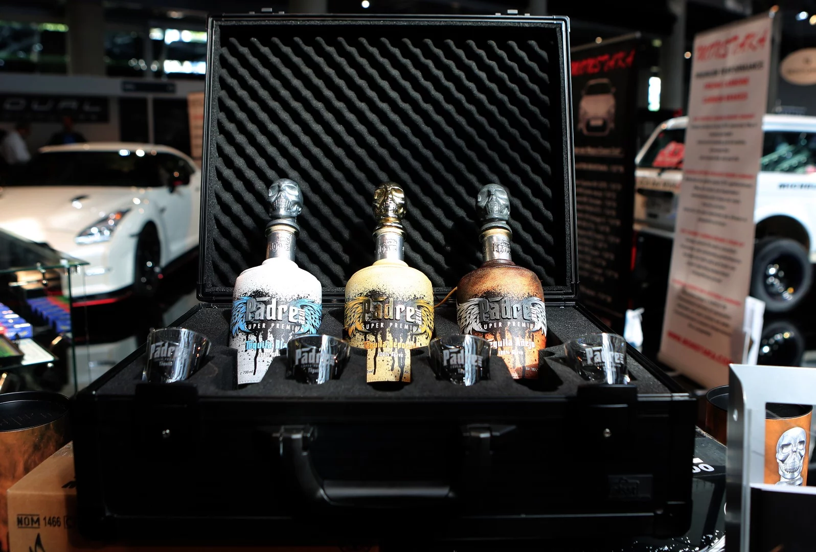 Padre Tequila is a new uber-premium liquor and they took some time to explain the levels of care they had gone to in creating the brand. The bottle alone, with its leather casing and cast metallic skull top is a work of artistic merit in its own right.