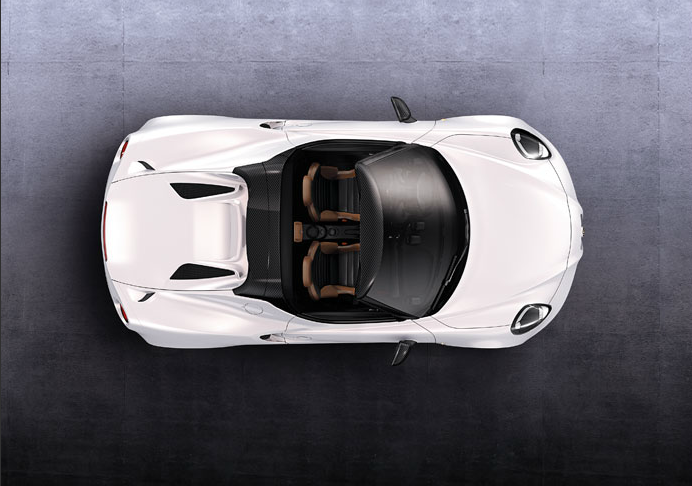 Alfa Romeo 4C Spider from above
