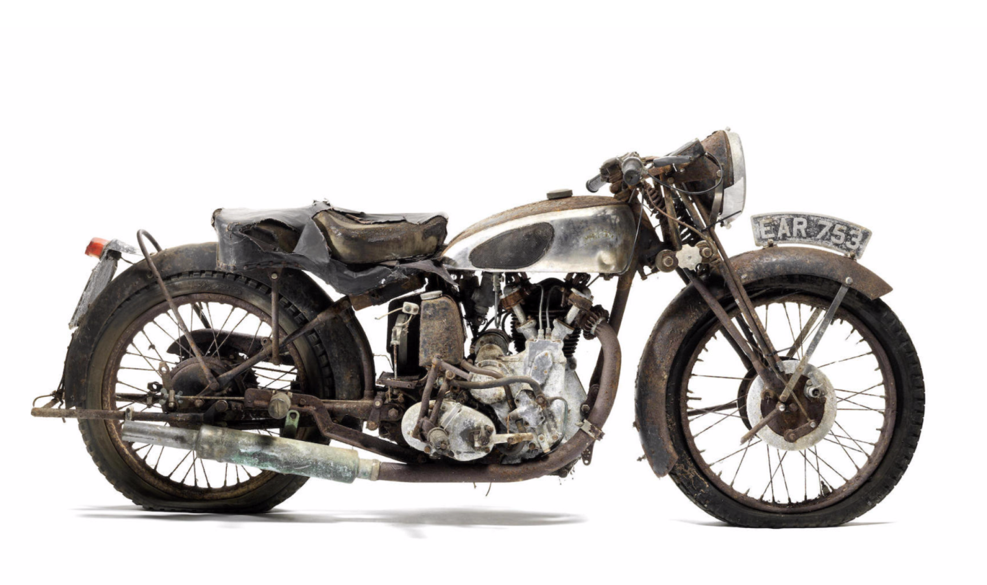 £32,200 ($49,715) - 1938 Vincent-HRD 500cc Series-A Comet ProjectLot 193 at Bonhams Autumn Stafford Sale held on 18 October, 2015Estimate: £15,000 - 18,000 ($23,000 - $27,500)https://www.bonhams.com/auctions/22727/lot/193/