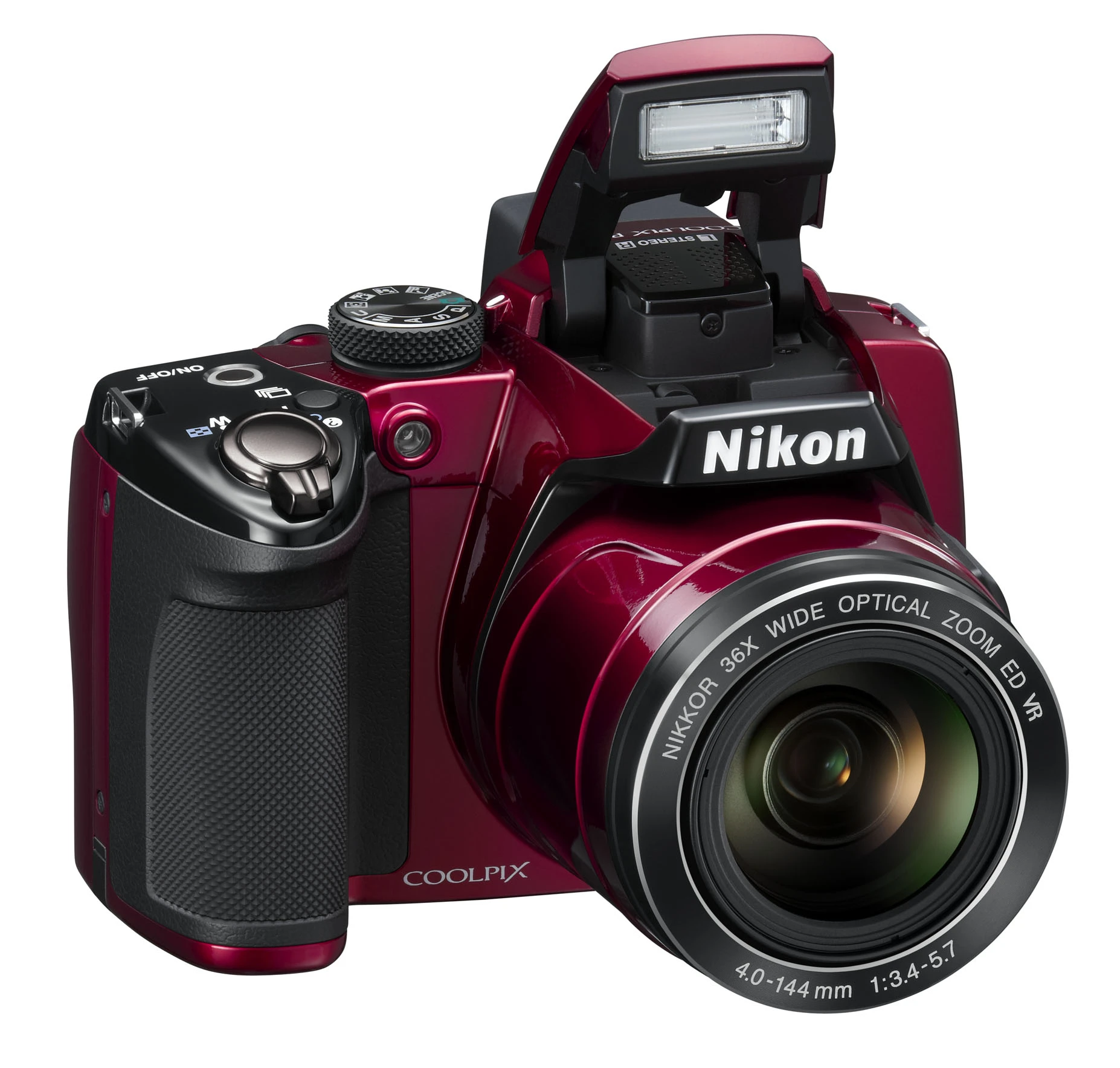 The P500 benefits from a built-in flash