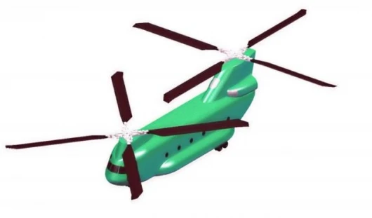 A CAD image of the Advanced Tandem Rotor Helicopter