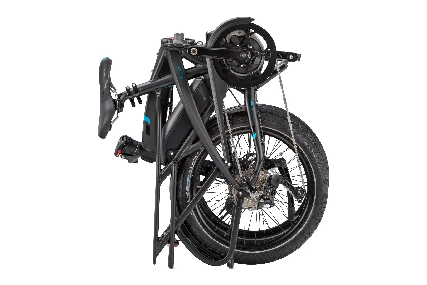 The new Vektron bikes will stand up by themselves when folded