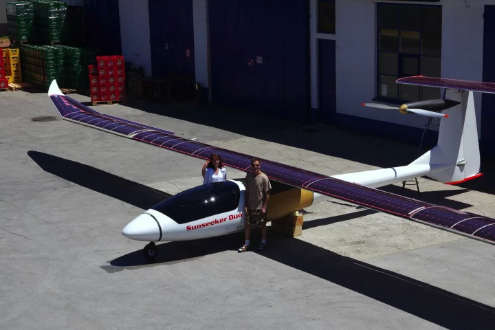 The Sunseeker Duo is billed as the world's first two-passenger solar aircraft