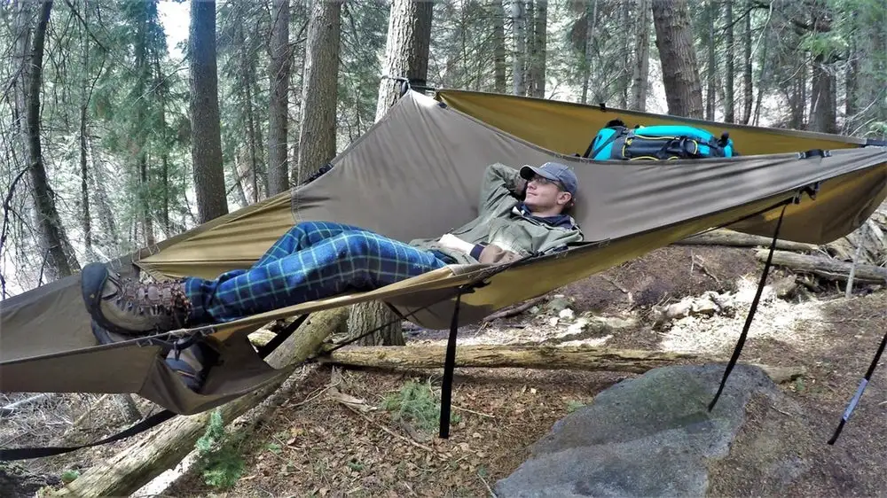 The Treble 2.0 includes a long gear pocket up top for keeping your pack and other gear up off the ground