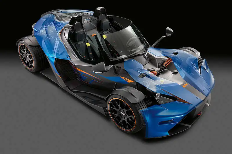 The KTM X-Bow GT high angle view