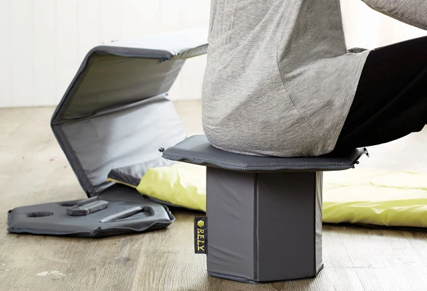 When the small storage compartment is turned upside down it can be used as a stool