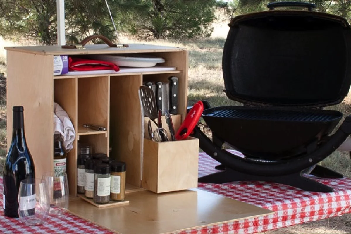 The My Camp Kitchen Mini packs a kitchen's-worth of cooking and serving accessories it into a compact package