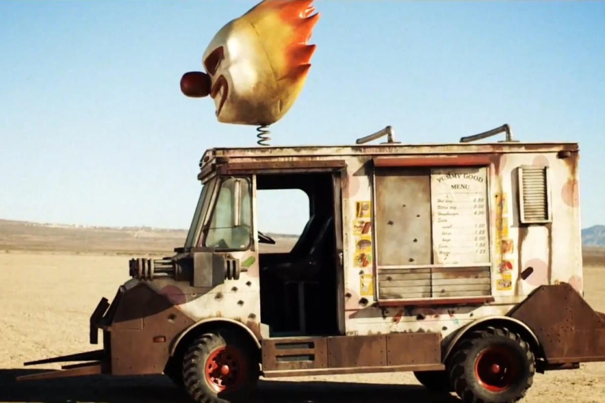 Promoters have driven a Twisted Metal-style ice cream truck into the middle of the desert and aimed an internet-connected M249-SAW machine gun at it