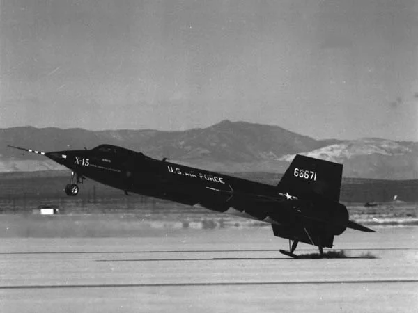 The X-15 returning to Earth