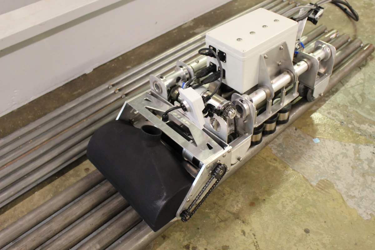 Designed to remove the danger to humans working in hazardous power station environments, the ICM climbing robot is able to clean and inspect electric power station boiler-pipes while being controlled remotely