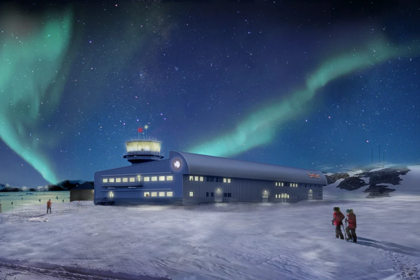 Construction of aerodynamic Antarctic research building begins
