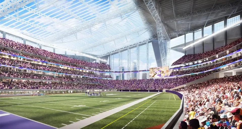 The southern half of the stadium will boast the world's largest transparent roof