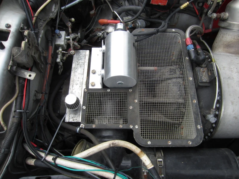 The car's ex-US Air Force Garrett GTP turboshaft engine