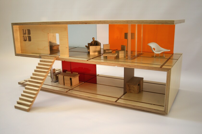 Qubis Haus is a Bauhaus, Mies Van der Rohe and Le Corbusier-inspired coffee table and doll house