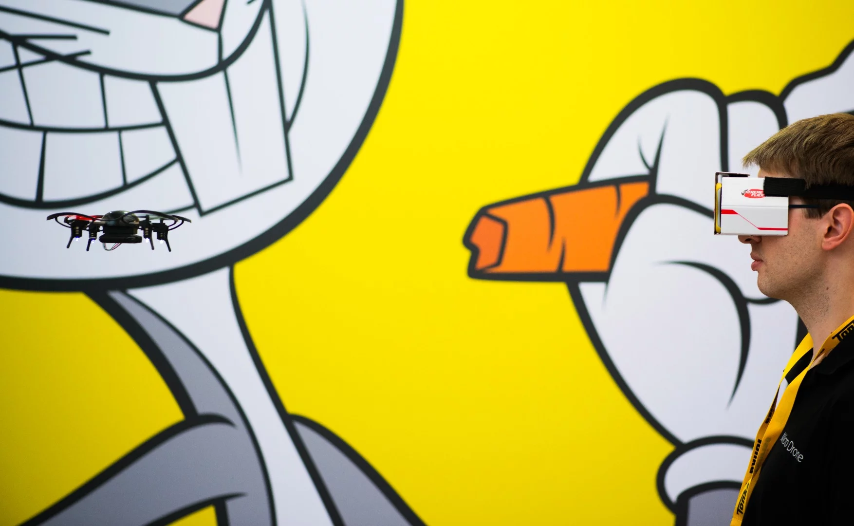 Micro Drone creator Vernon Kerswell takes the drone for a First Person View (FPV) spin