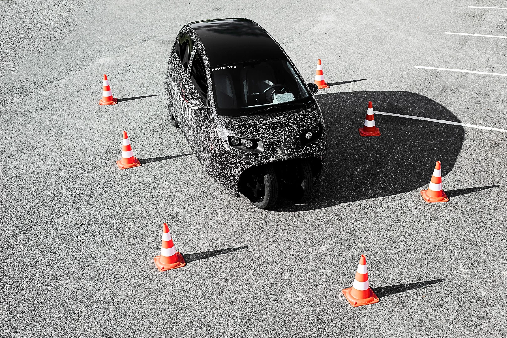 The prototype vehicle is described as "basically a lab on wheels" by Spiri board member Peter Carlsson