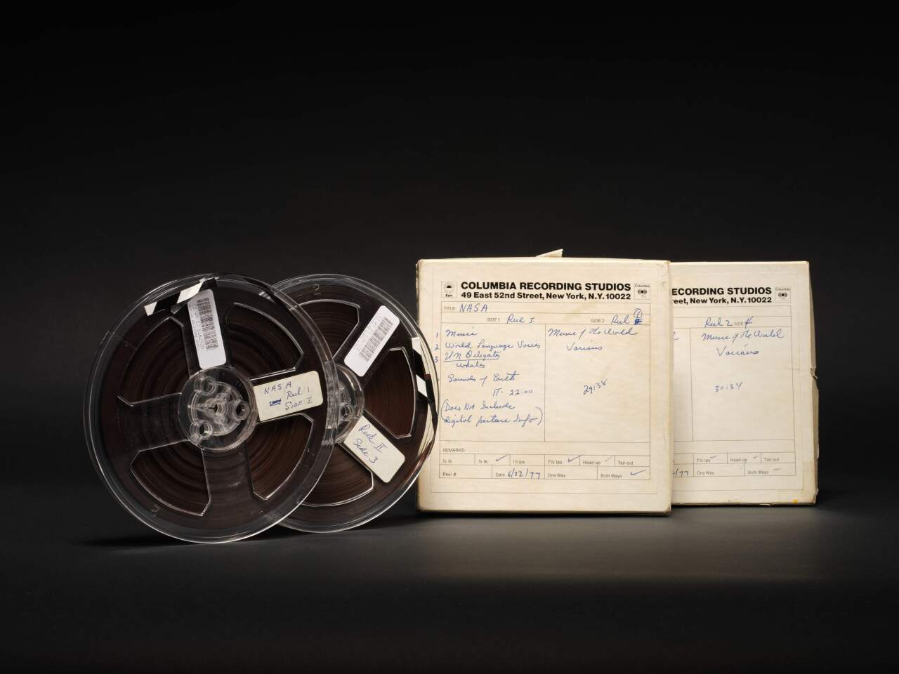 The master tape copies of the Golden Record
