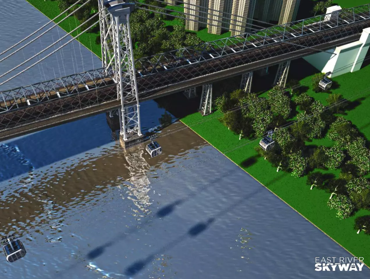 The East River Skyway would offer NYC residents a bird's-eye commute