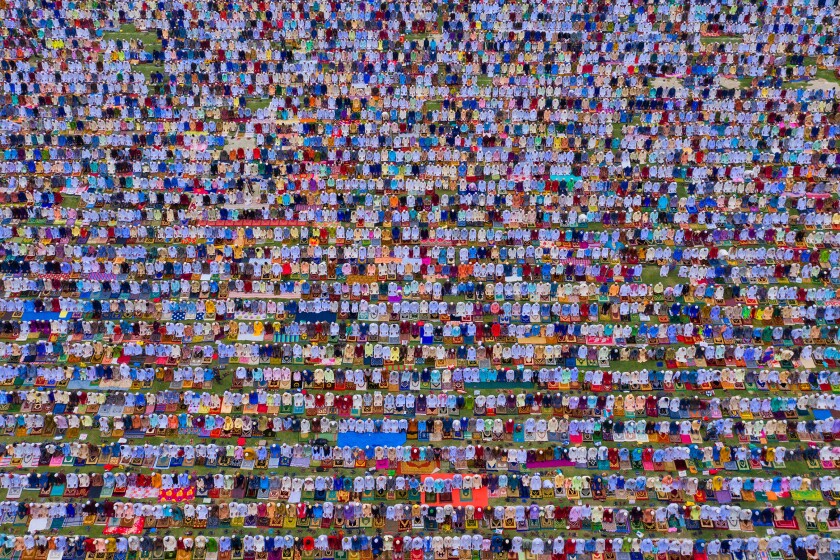 The Eid prayer is celebrated on the first day of the Islamic month of Shawwal, after the fasting during the holy month of Ramadan