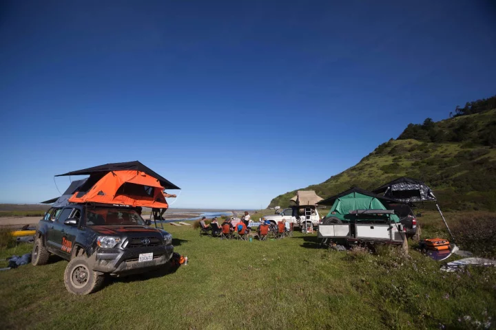 We had a total of eight roof-top tents split between the trucks, SUVs and trailers