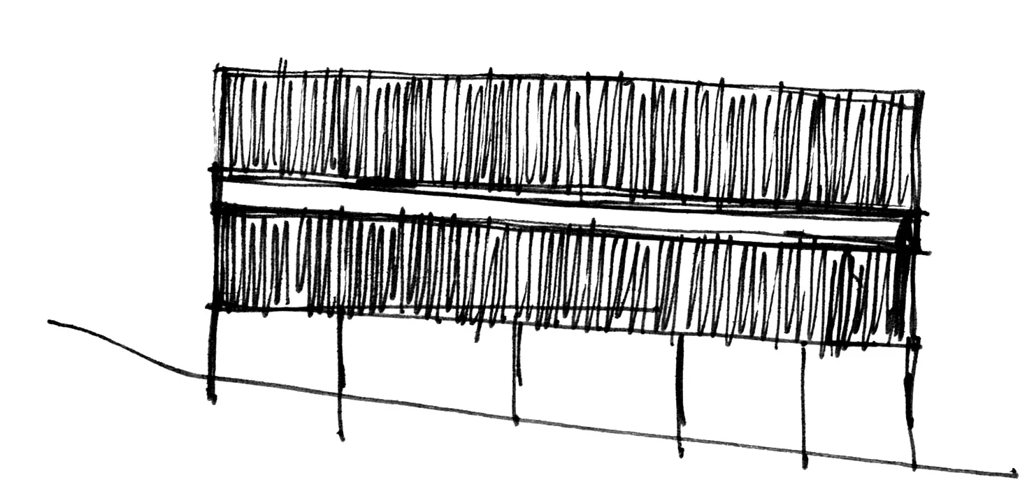 Architectural conception sketch of the Pump House (Image: Branch Studio Architects)