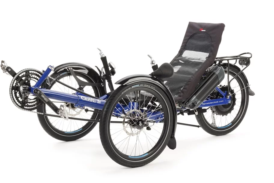 The dual-propulsion system is mounted on the lower back of the Gecko's seat