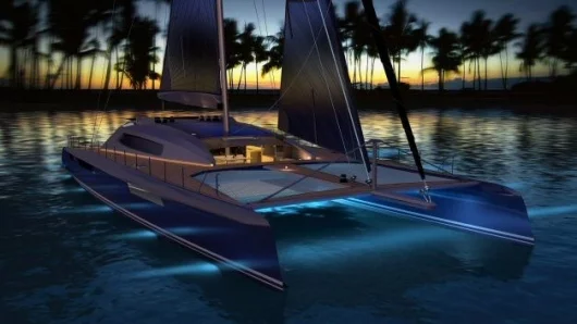 The Aeroyacht 110's dagger boards can be retracted to access the best anchorages.