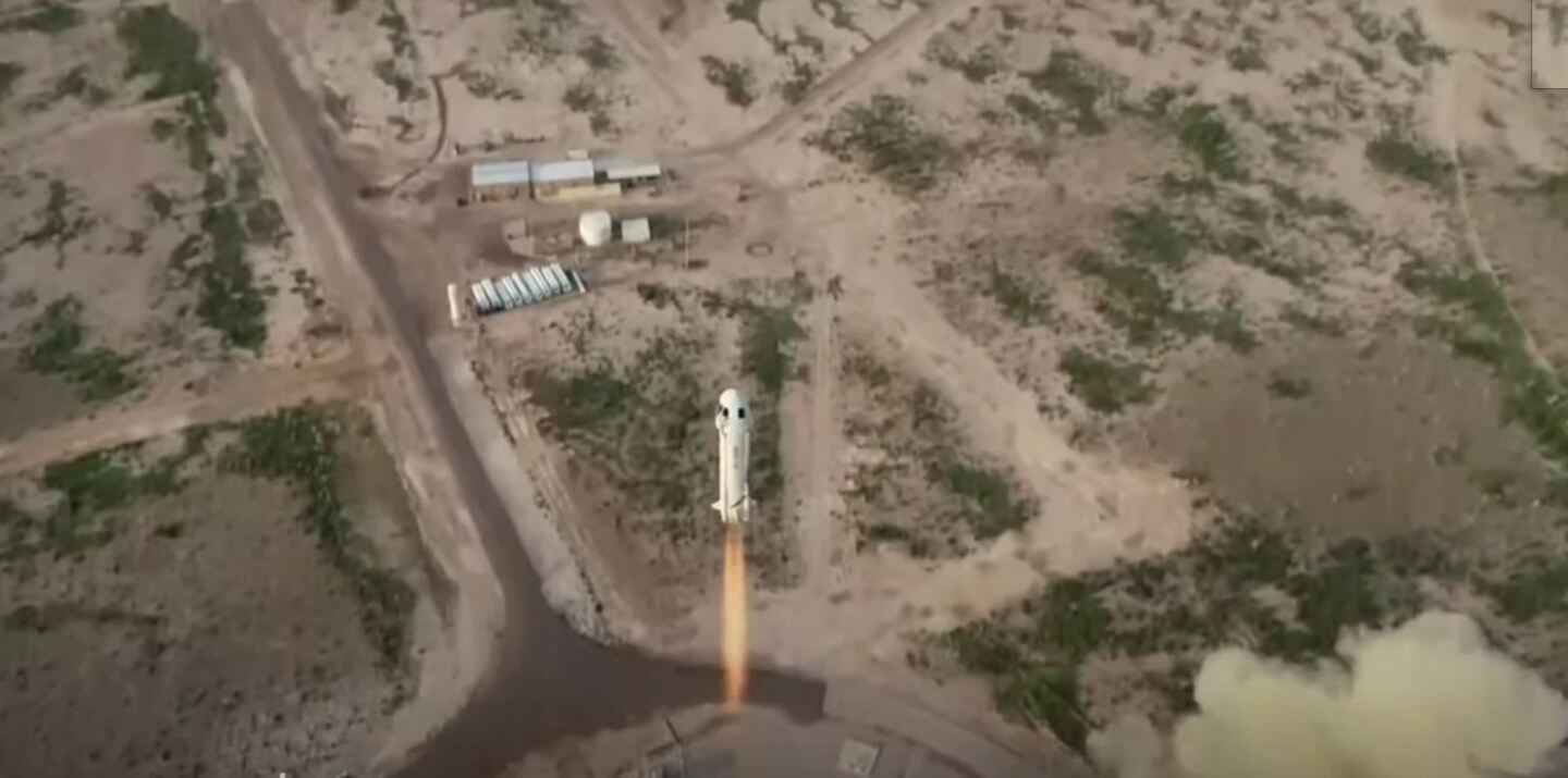 New Shepard taking off