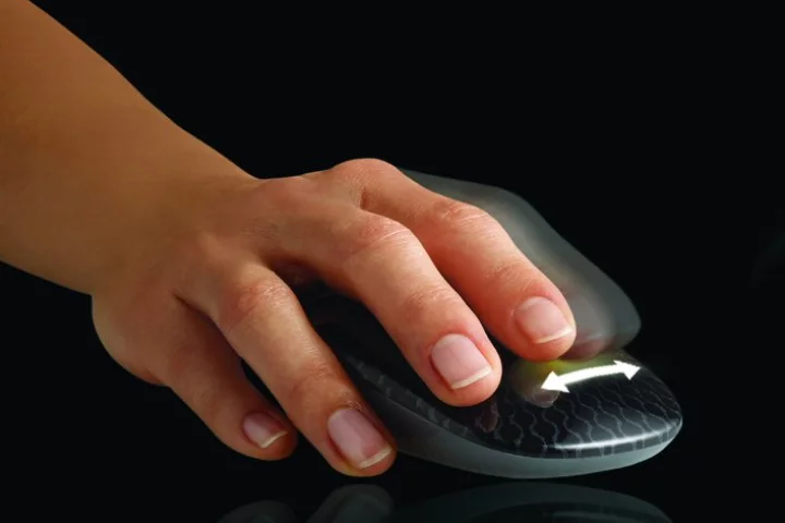 Logitech has announced the new M600 Touch Mouse, where the familiar clicky buttons and scrollwheel are replaced by a touch-sensitive upper surface