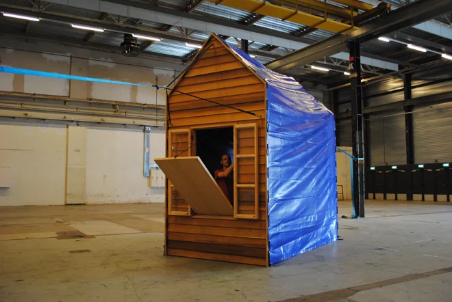 Hangout's window-table folds down inside or out