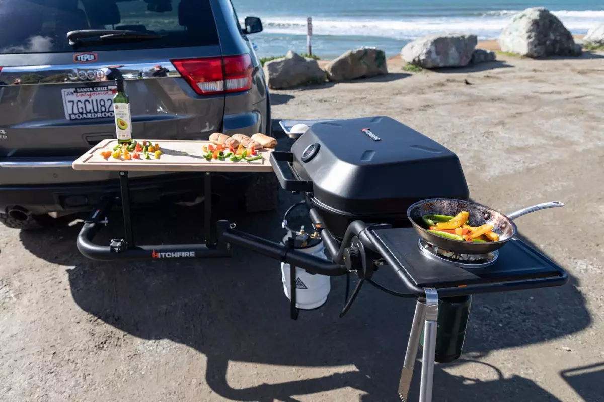 HitchFire adds even more cooking power to the vehicle hitch