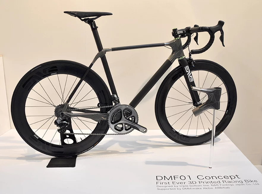 Created by Japanese sustainable designer Satoshi Yanagisawa, the DFM01 prototype is a fully-functional 3D-printed racing bicycle (Photo: Edoardo Campanale/Gizmag.com)